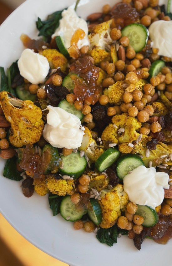 Roasted cauliflower salad